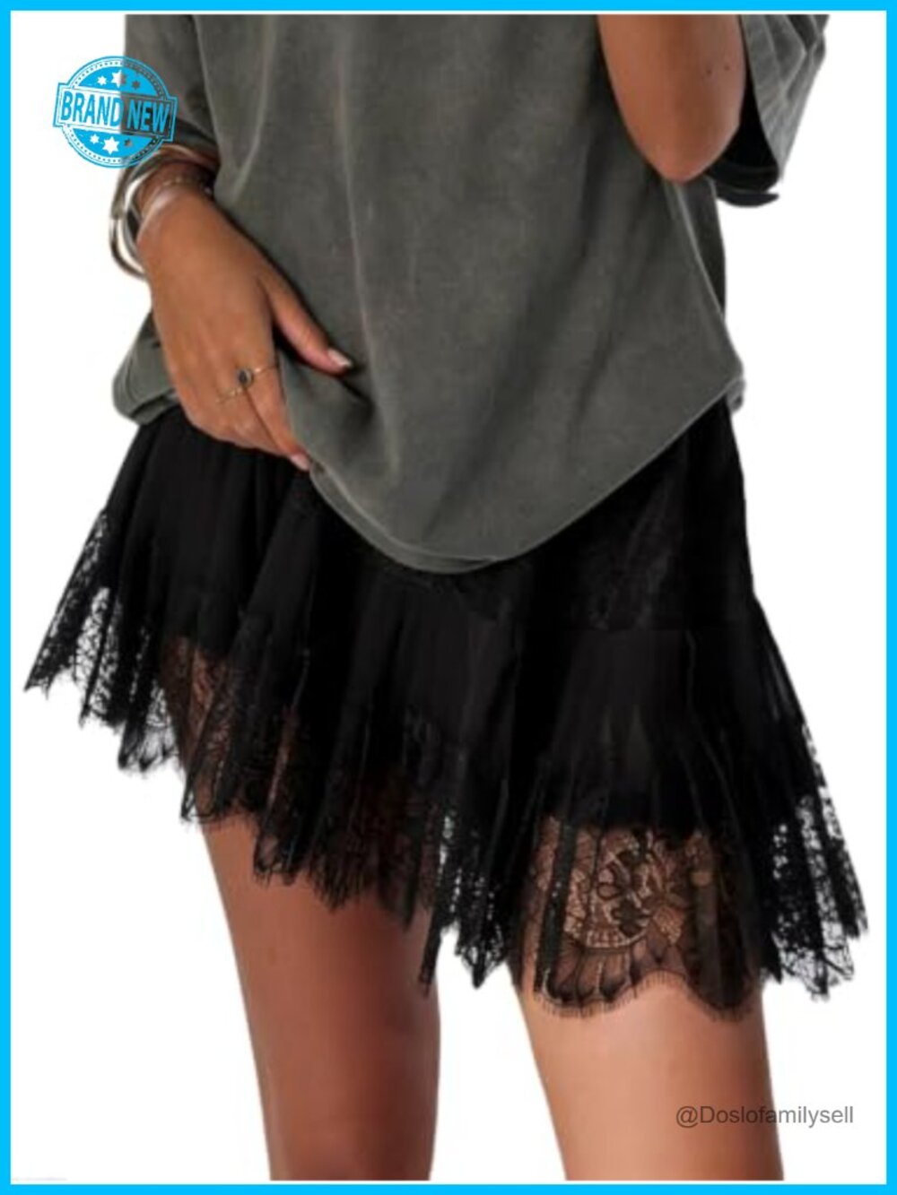 Lace Slip Skirt Low Rise Y2K Layered Pleated Ruffle Mini